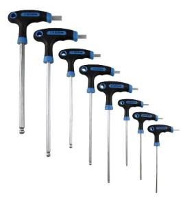 Ključevi Imbus sa glavom i T-drškom 1-10 mm na plastičnom nosaču 8/1 JBM